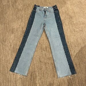 Mango double color jeans size 34 us 2